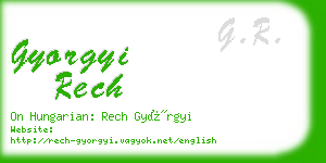 gyorgyi rech business card